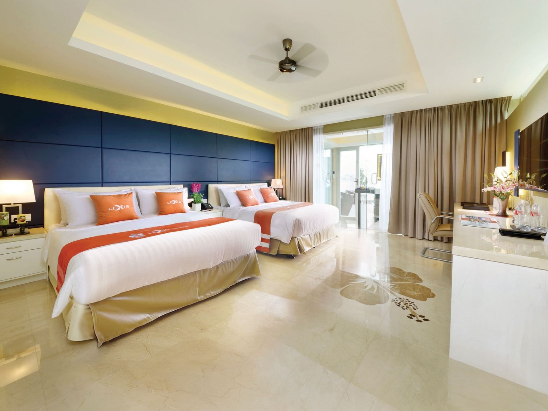 Executive Pool Villa room with two king size bed - Lexis Hibiscus® Port Dickson