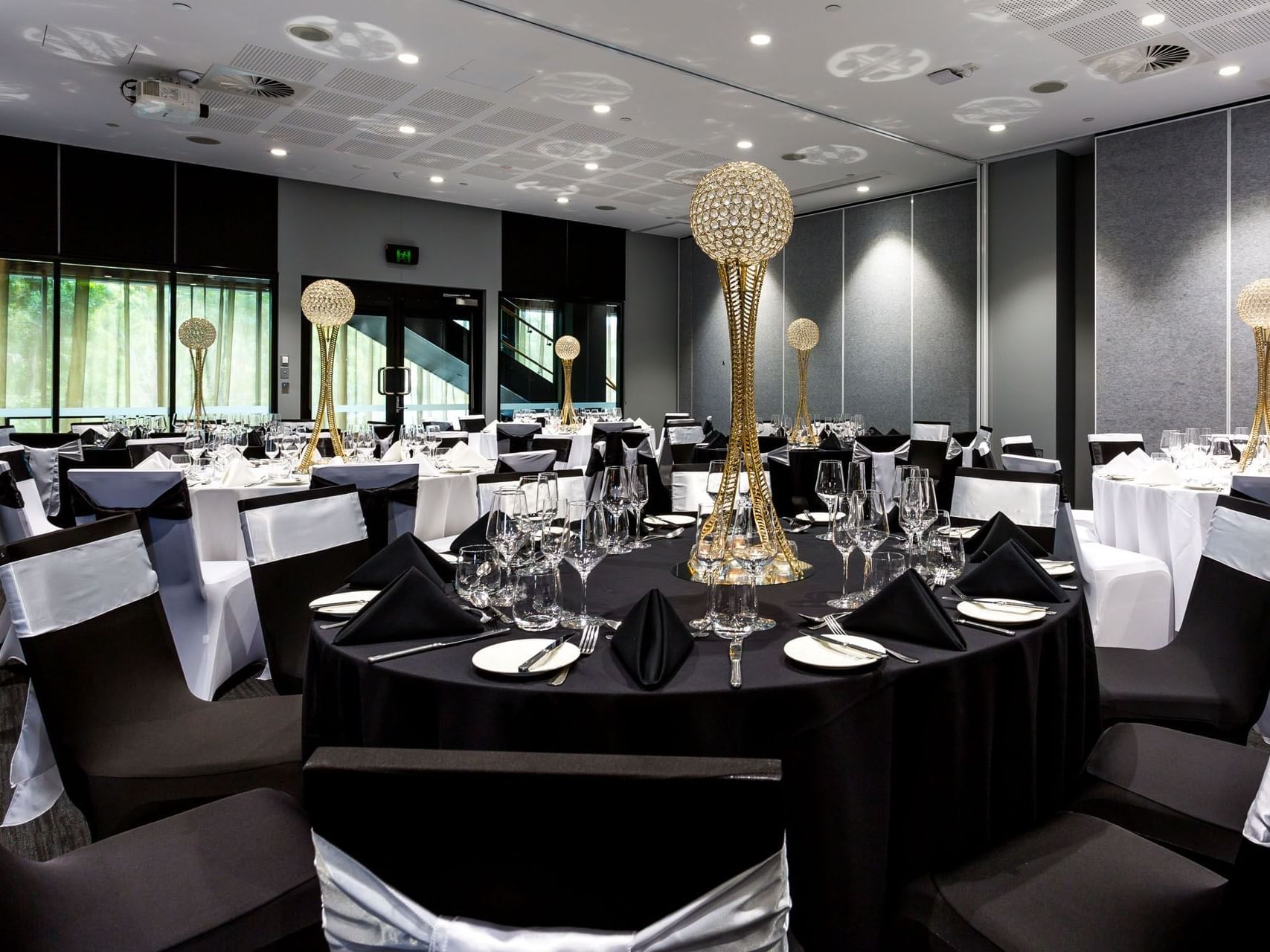 Banquet set-up, Chancellor Ballroom, Grand Chancellor Brisbane