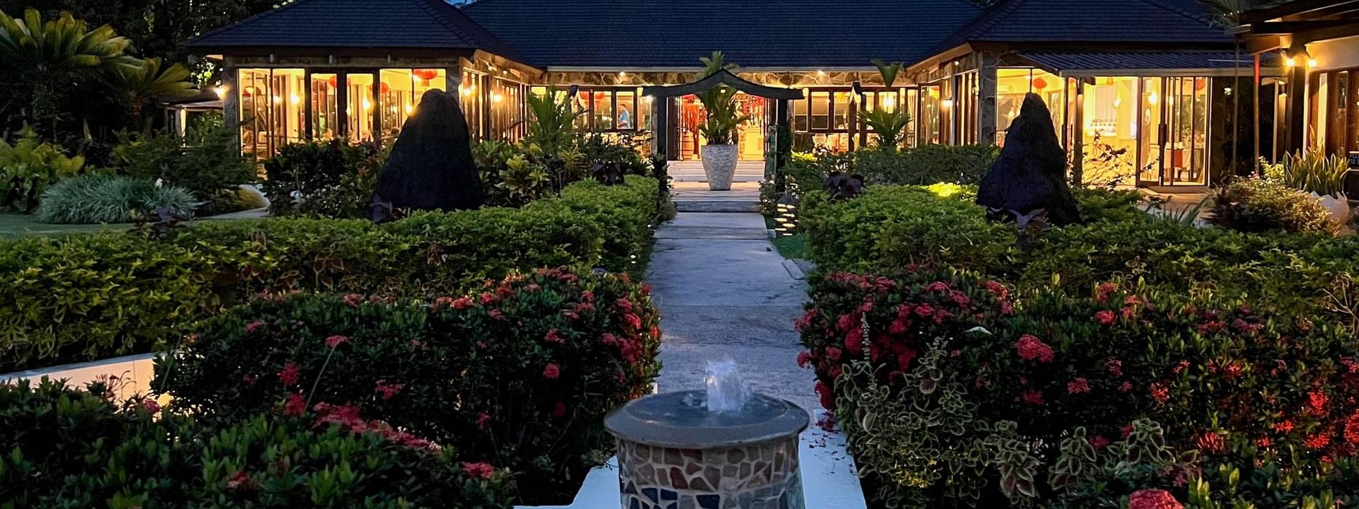 Entrance to Bamboo Terrace restaurant at The Naviti Resort in Korolevu