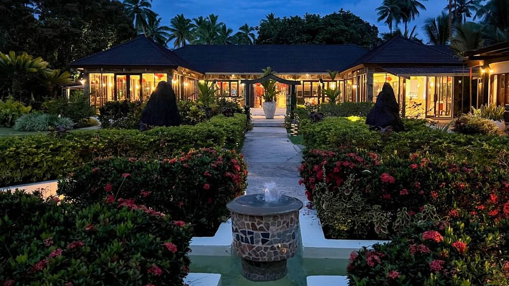 Entrance to Bamboo Terrace restaurant at The Naviti Resort in Korolevu.