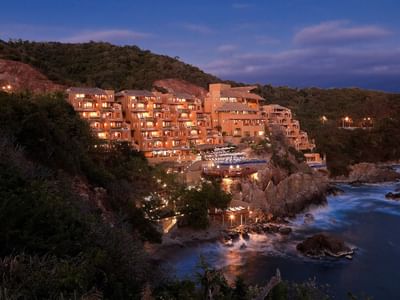 Splendid distant view at night at Cala de Mar