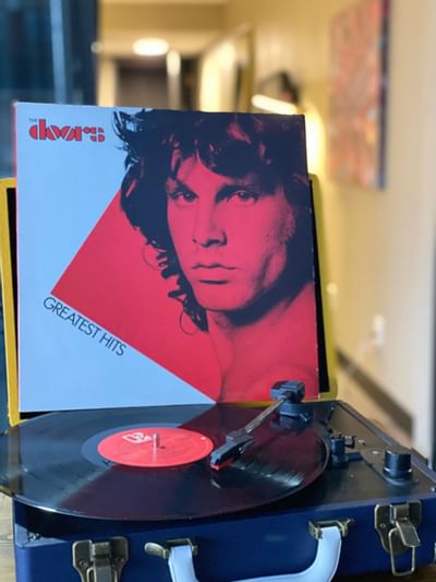 a record on a record player