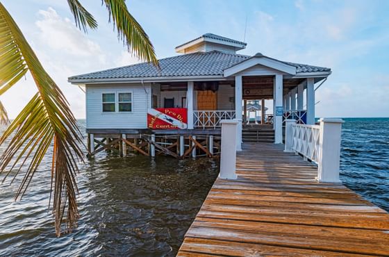 Waterfront dive house with dock at Alaia Belize Autograph Collection
