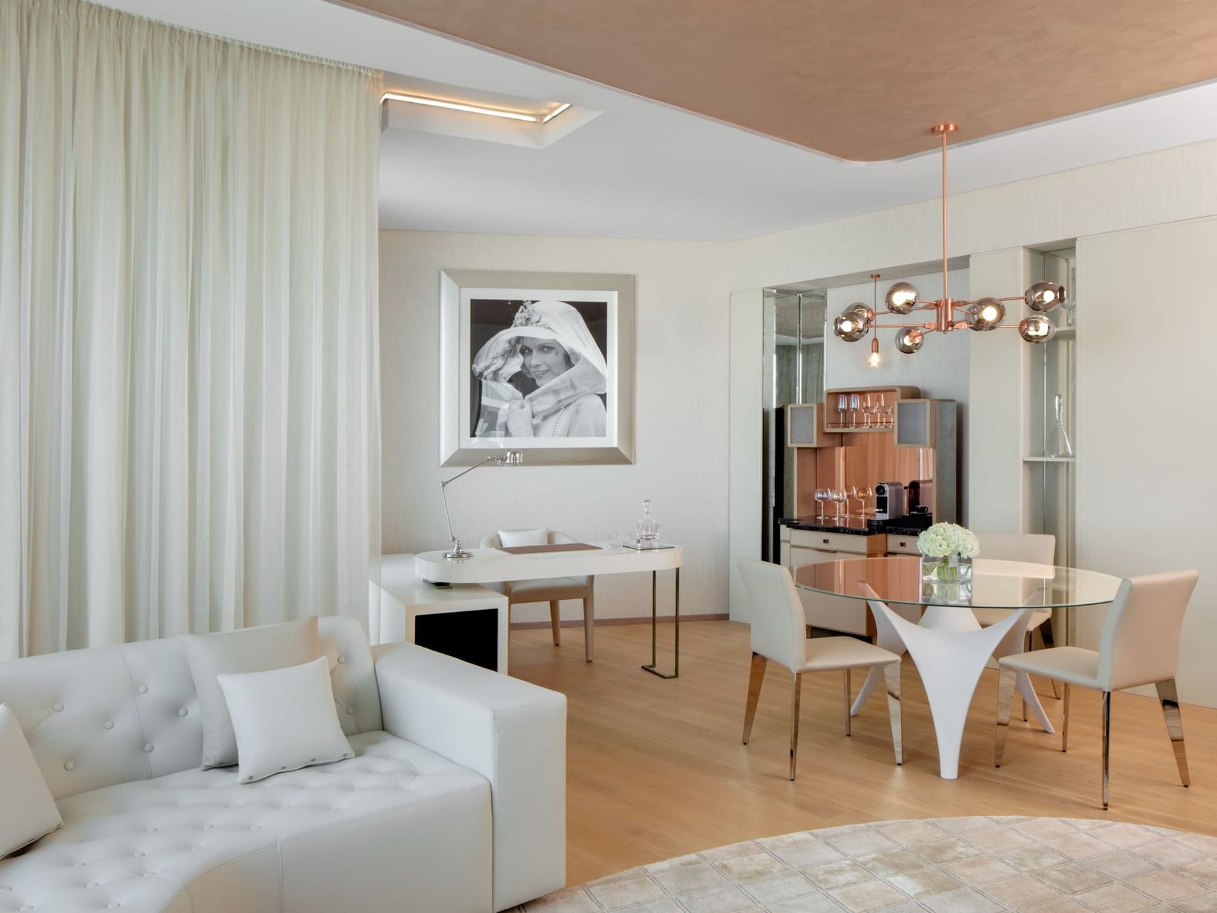 Dining area of Charlestone Suite at Paramount Hotel Dubai