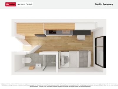 UL Auckland Central Floorplan Studio Premium