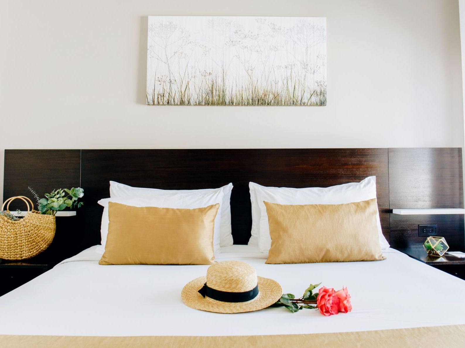 Interior of a room with a king bed at
Casa Boutique Hotel