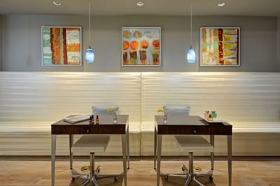 Interior of Lounge area in the salon at Ocean Place