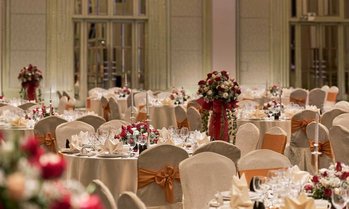 Wedding banquet set up at Sunway Putra Hotel Grand Ballroom