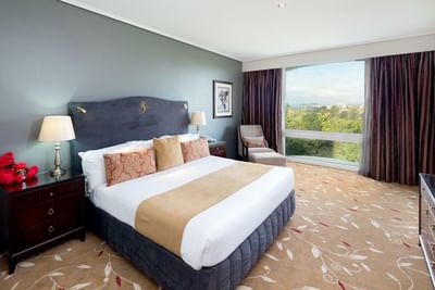 View of the Executive Suite Bedroom at Royal on the Park hotel