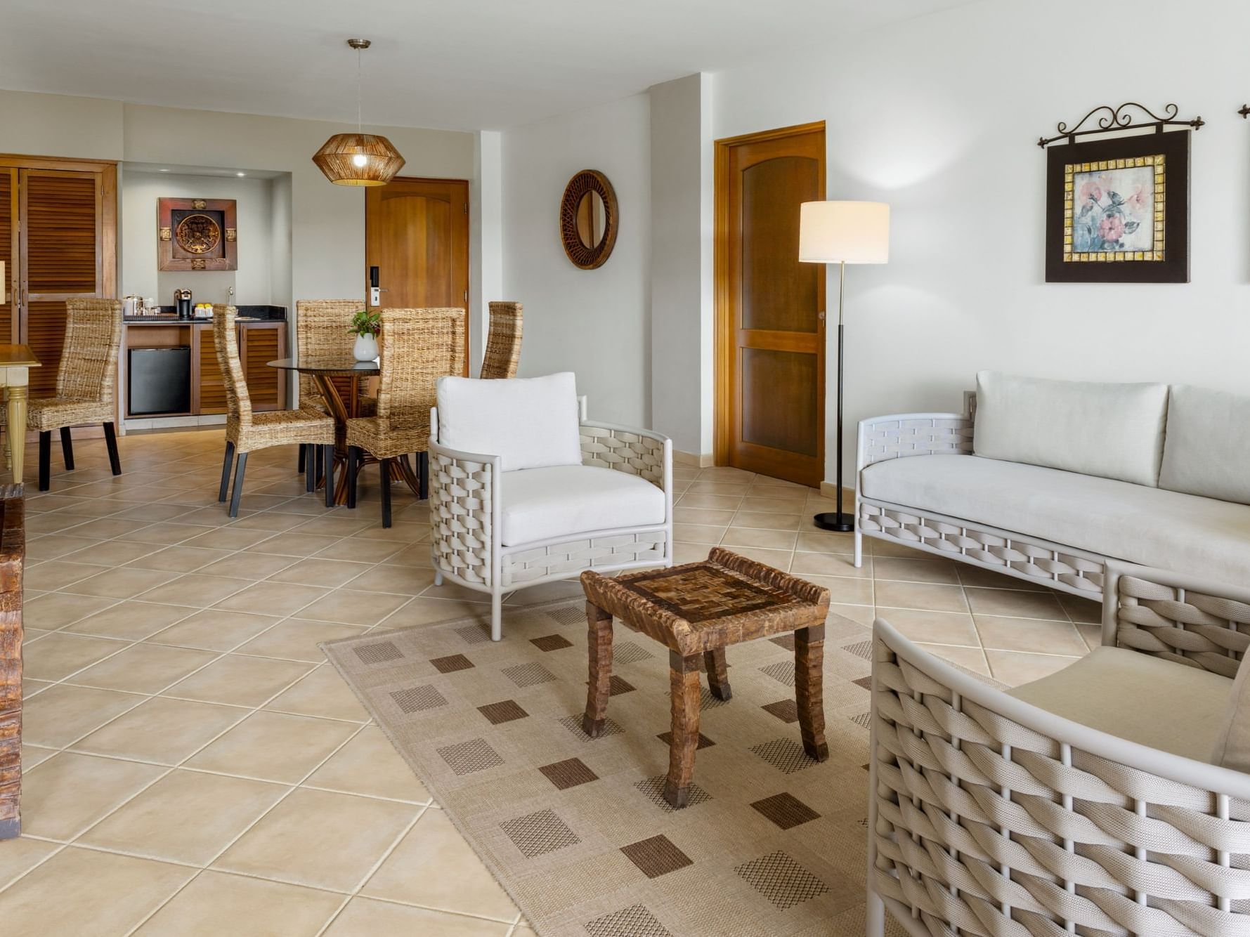 Suite at Gamboa Rainforest Reserve in Gamboa with a living area and dining area.
