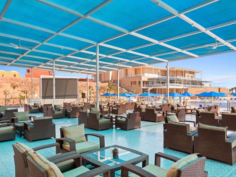 Terrace Bar at Pickalbatros Villaggio Resort in Portofino Marsa Alam