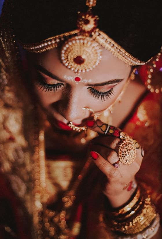 Close of a bride at The Federal Kuala Lumpur