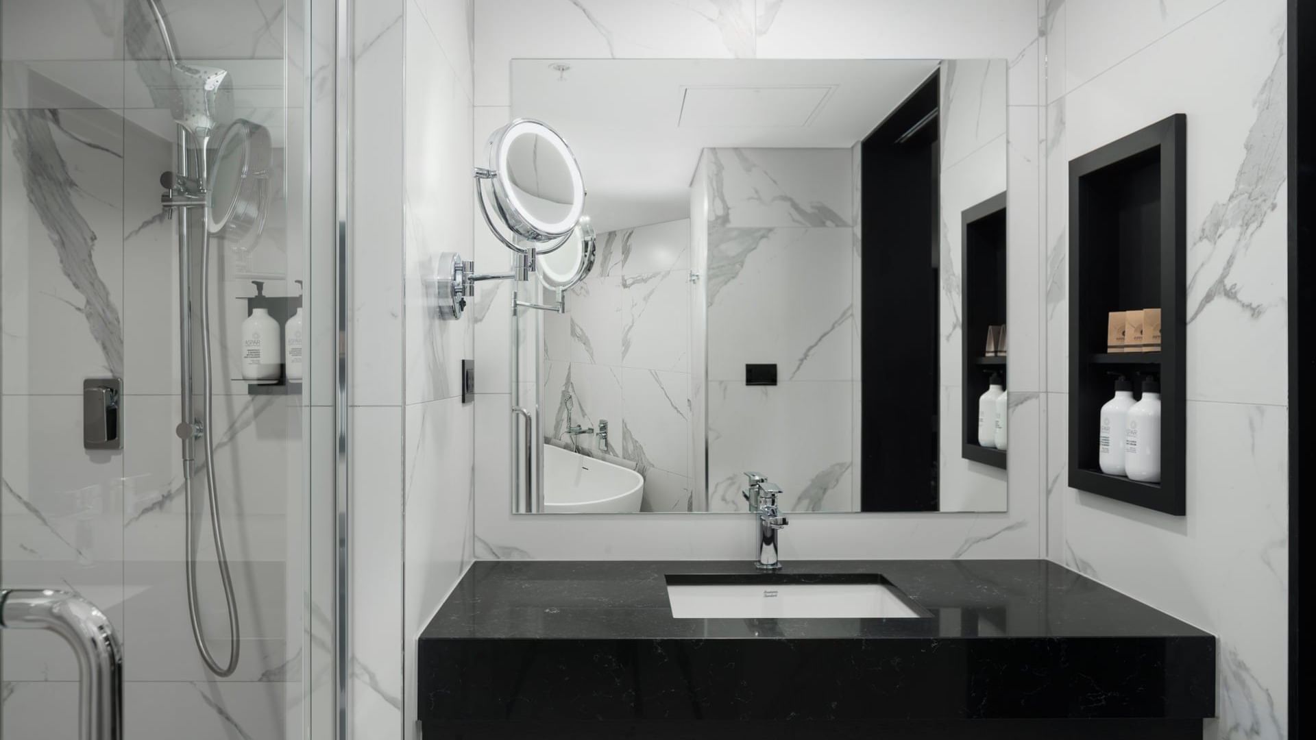 Vanity in Premium Executive Room at Pullman Melbourne CBD