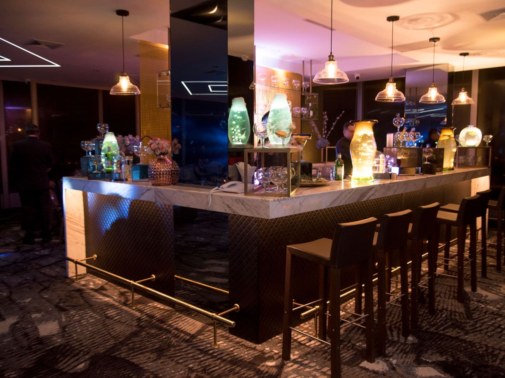 La Macarena with Interior of bar  at Bogota Plaza Hotel