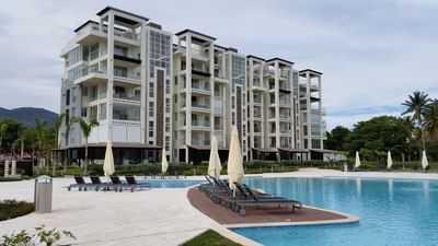 Exterior view of the Blue JackTar Hotel & outdoor pool area
