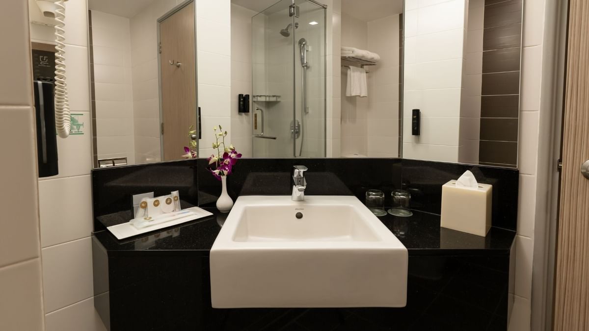 Bathroom set up of a Executive King room in Sunway Hotel Georgetown Penang