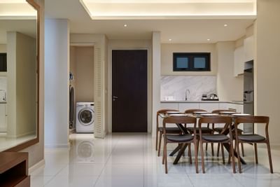 Dining area in Executive Suite at Tribeca Serviced Suites