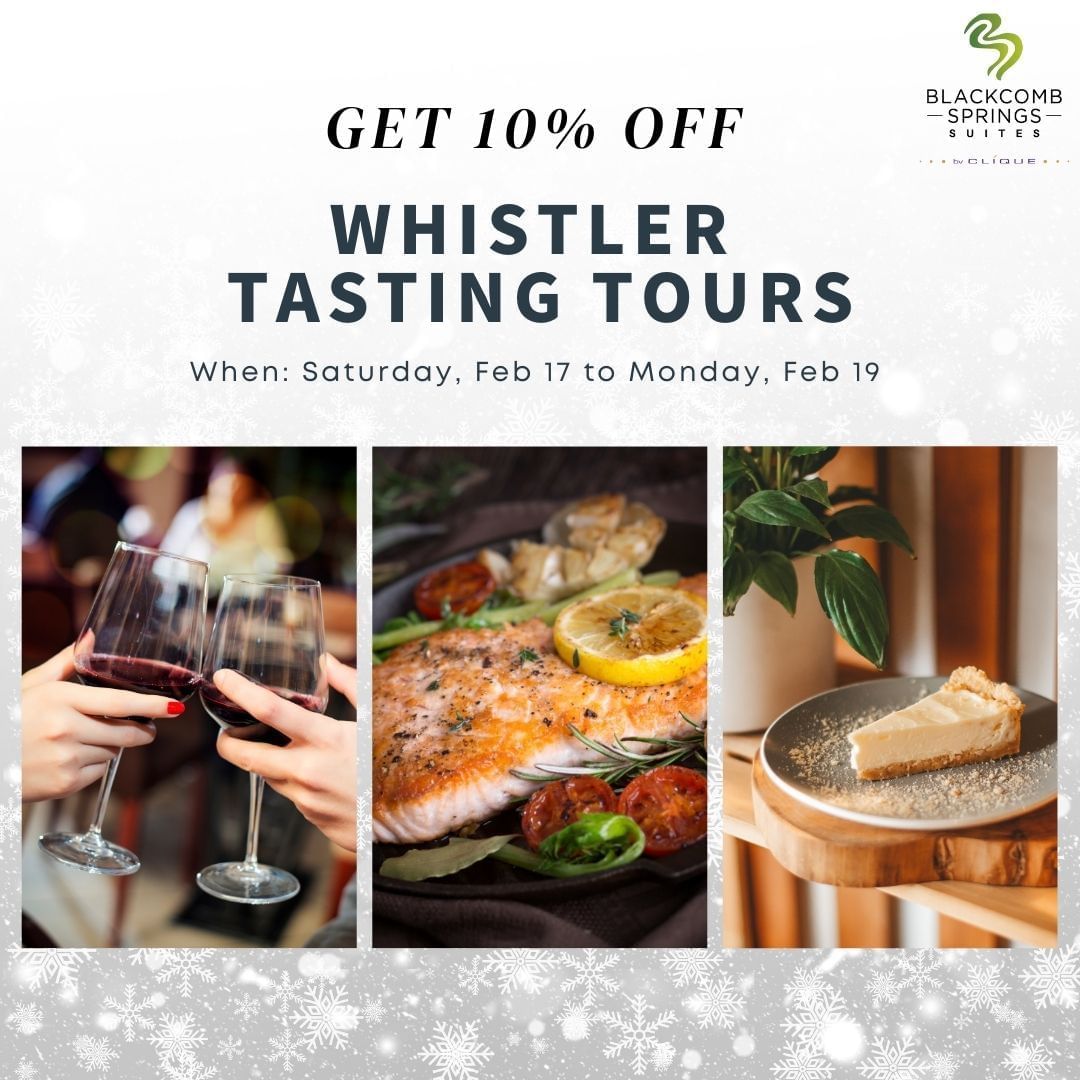 Whistler Tasting Tours poster used at Blackcomb Springs Suites