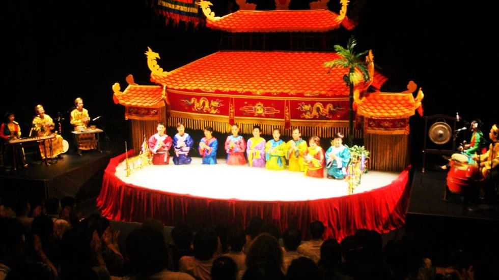 View of a performance in Thang Long Water Puppet Theatre near Sunway Hotel Hanoi