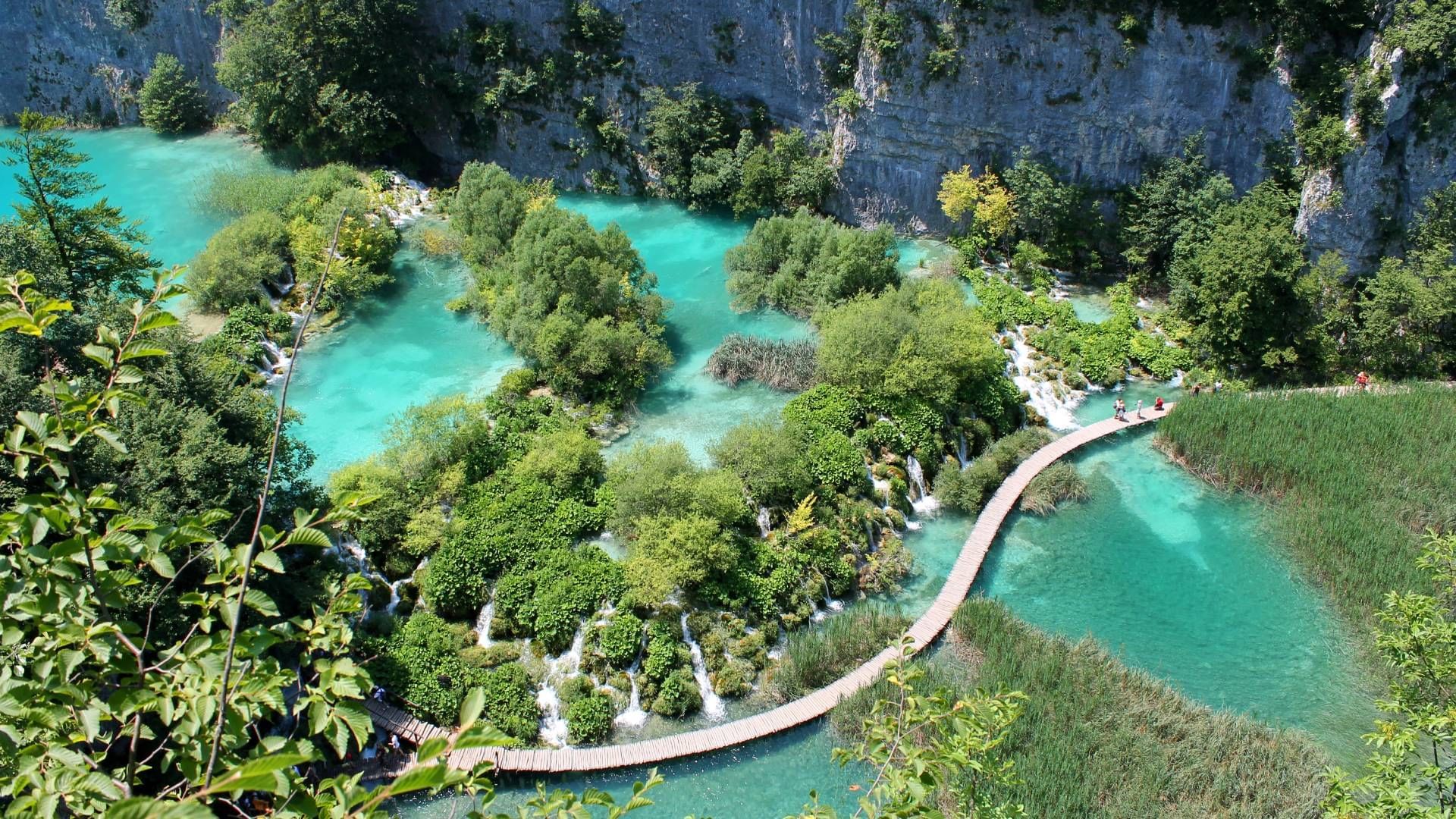 Aerial view of Plitvice National Park near Falkensteiner Punta Skala