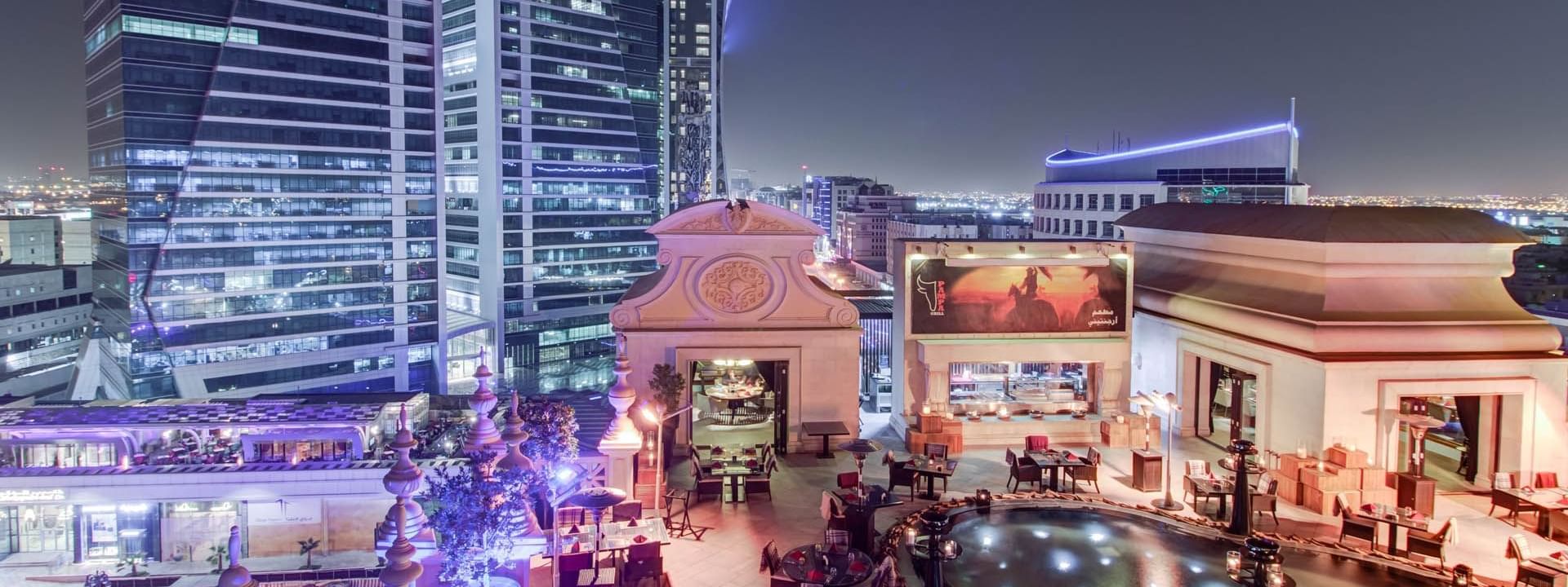 Aerial view of the Pampa Grill at Narcissus Hotel & Spa Riyadh