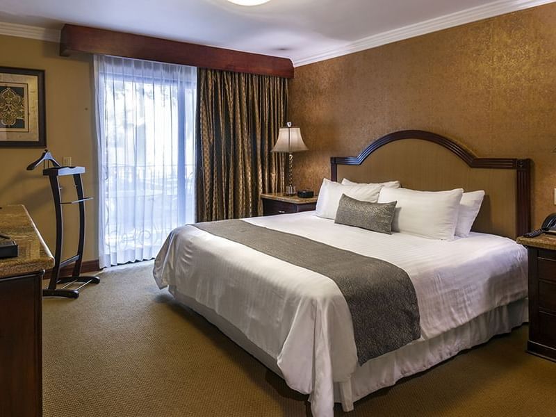 Large bed & window in Presidential Suite at Araiza Mexicali