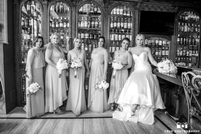 Bridal party in the bar area at Horton Grand Hotel