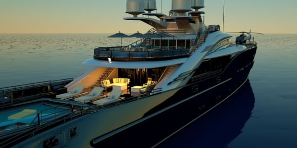 Closeup on a yacht sailing near The Diplomat Resort