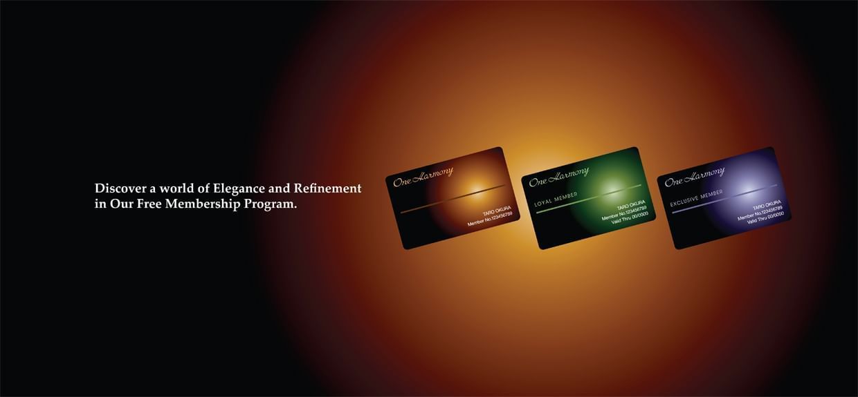 Free membership program poster used  at The Okura Prestige Bangkok
