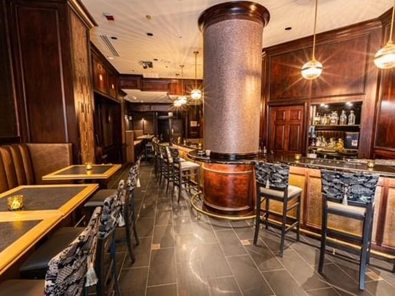 Bar with lights