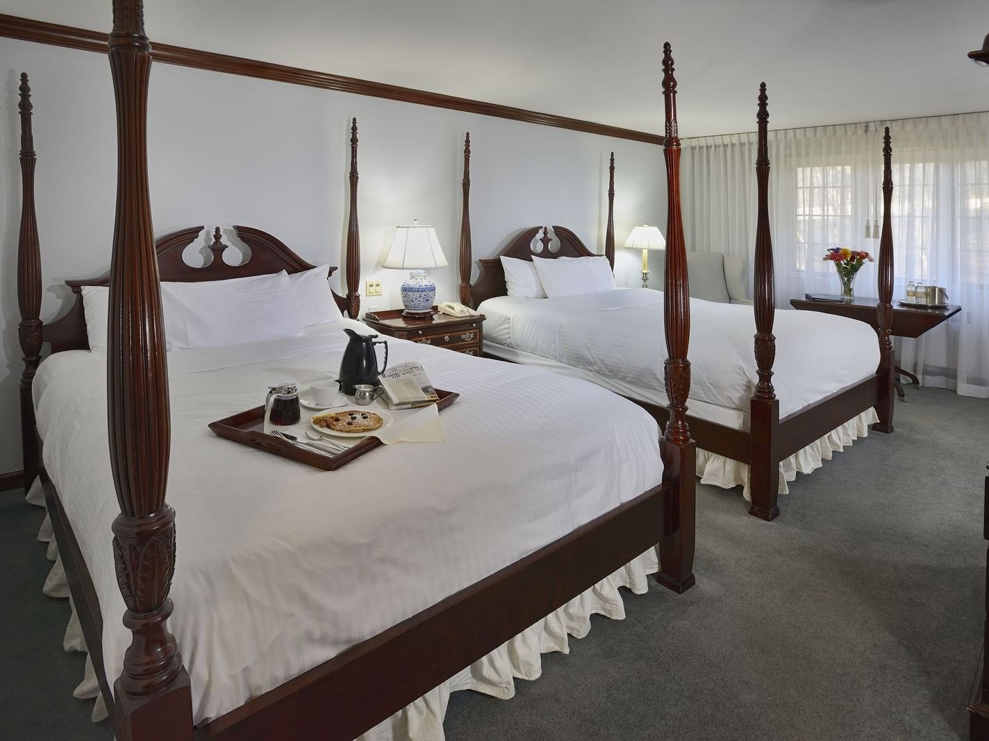 Twin beds in Traditional Queen at Avon Old Farms Hotel