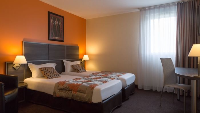 Interior of the Double bedroom at Actuel Hotel