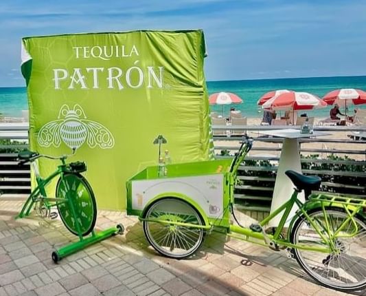 Tequila Patron by the beach at daytime near The Diplomat Resort