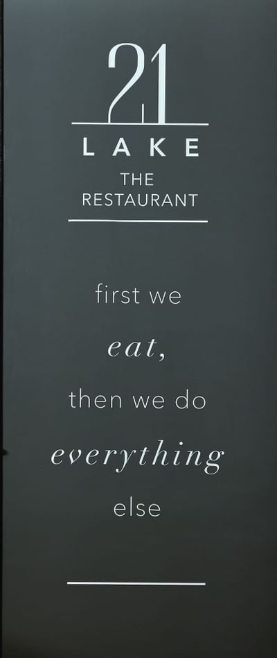 21 Lake The Restaurant card of Ethan Allen Hotel