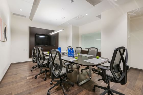 Conference set-up in Modern Boardroom at ReStays Ottawa