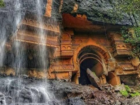 Front view of Kondana caves near U Hotels