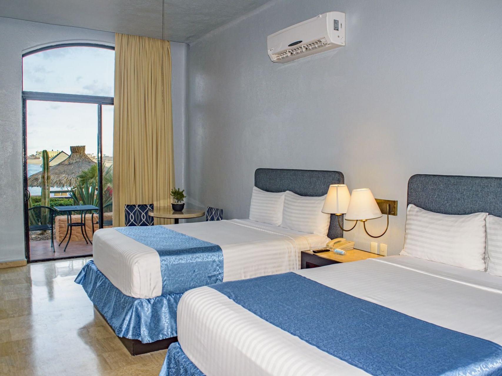 Twin Beds in Deluxe Double Queen Room at Peñasco del Sol Hotel