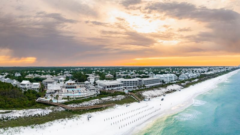 WaterColor Inn Sunset Gulf Aerial