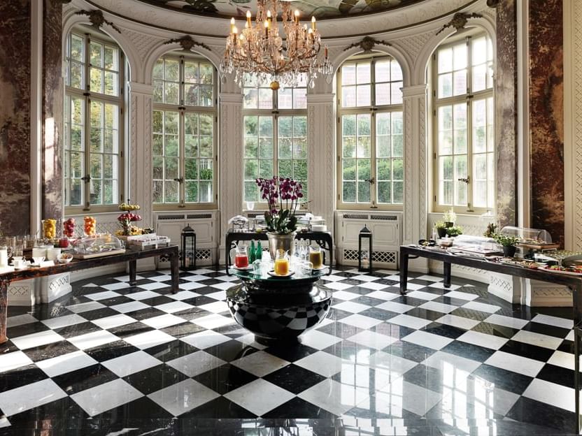 Interior of Wintergarten room at Patrick Hellman Schlosshotel