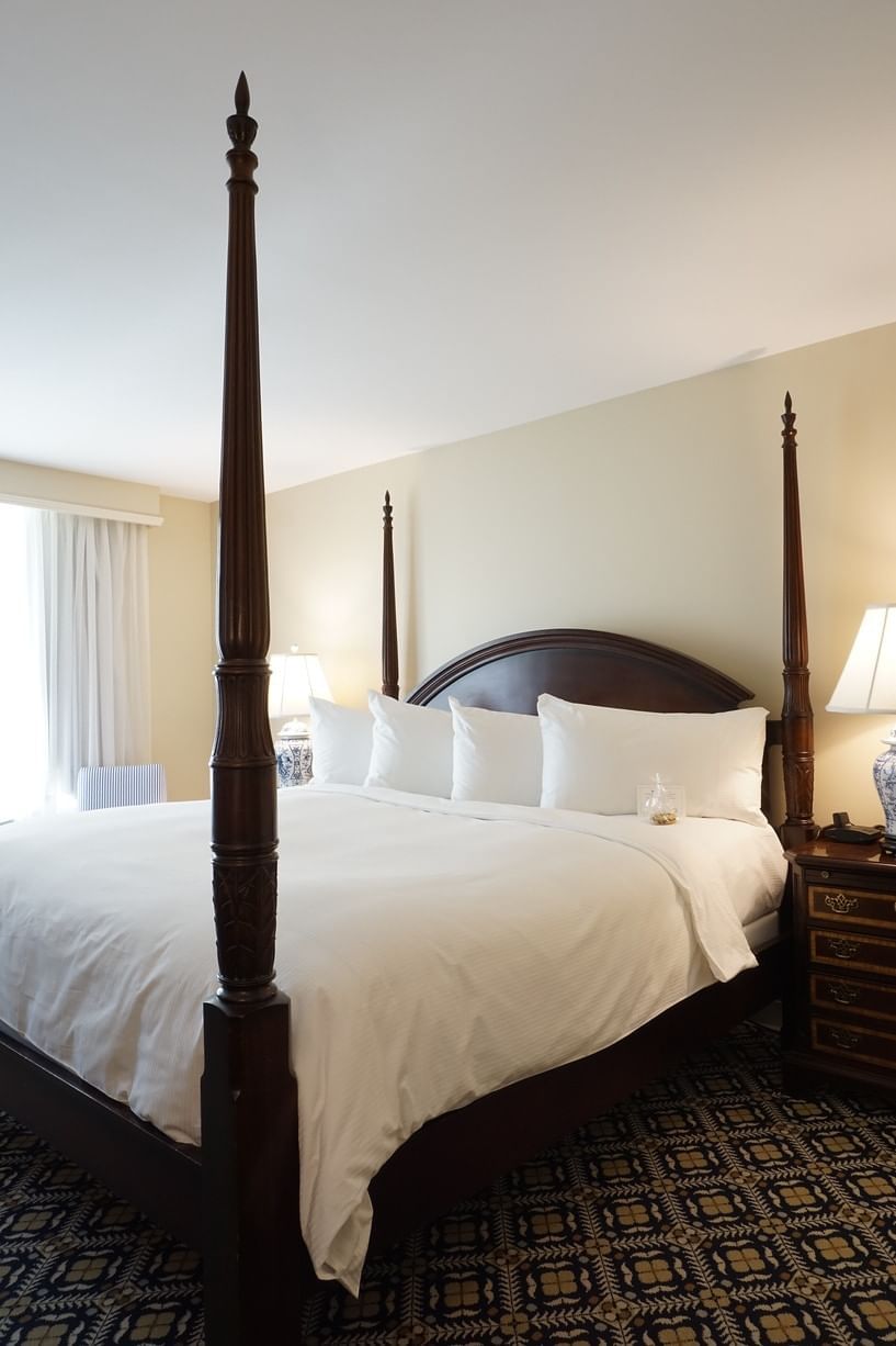 A view of Superior King Suite at the Simsbury Inn