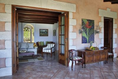 patio of tropical villa