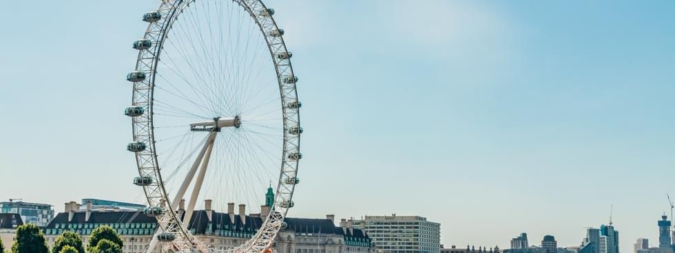 View of the London Eye near The Londoner Hotel