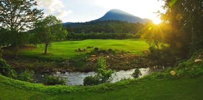 The golf course at Chatrium Golf Resort Soi Dao in the morning
