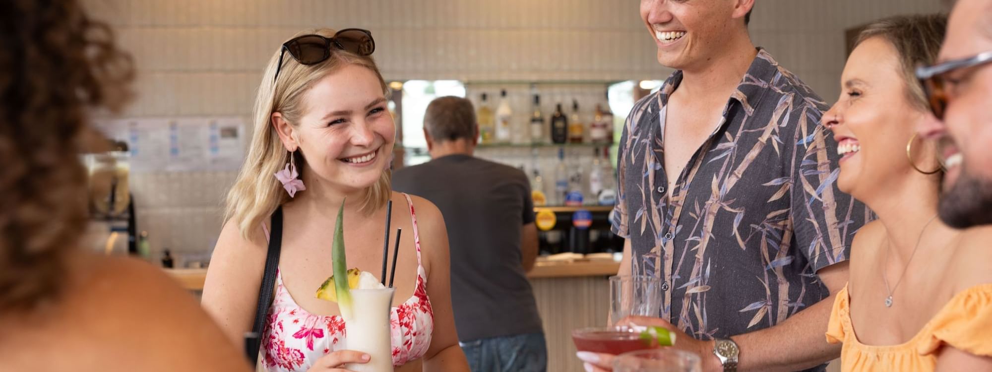 Friends having enjoyable time in Splash Cafe at Novotel Darwin Airport