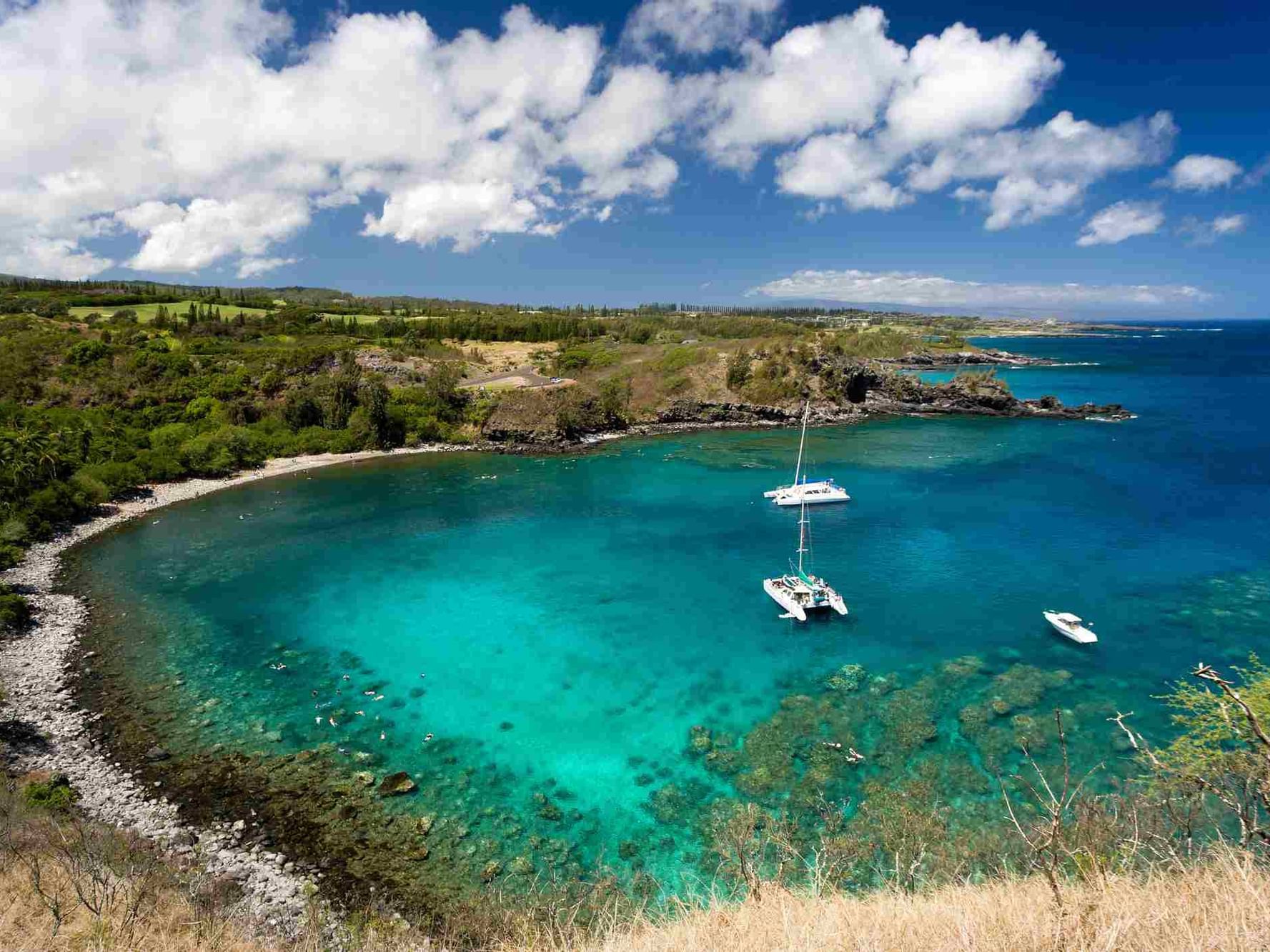 Aerial view of the beach in North Shore of Oahu near Waikiki Resort Hotel