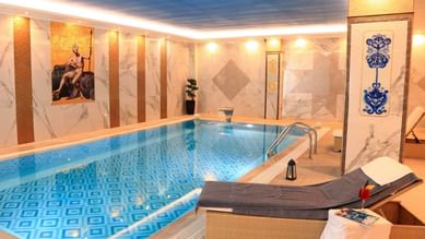 Private indoor pool in the Spa at Kairaba Mythos Palace