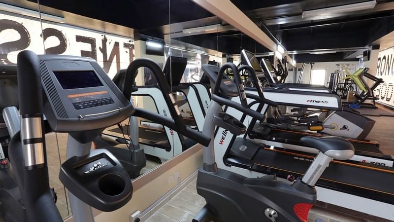 Exercise bicycles in the Fitness Centre at Warwick Hotel Jeddah