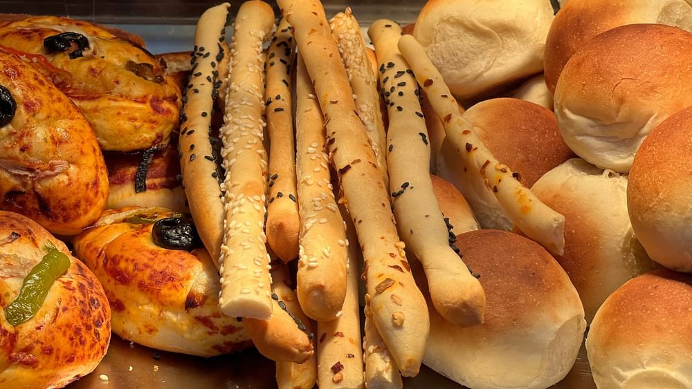 Bread and rolls at Lagoon Terrace Restaurant at Warwick Le Lagon - Vanuatu in Efate.