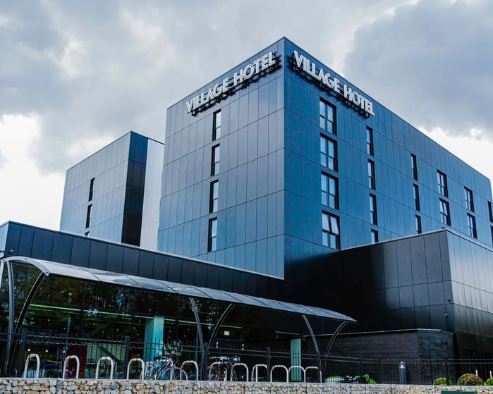 An exterior view of the hotel at Village Hotels