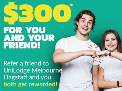 $300 reward at UniLodge Melbourne Flagstaff.